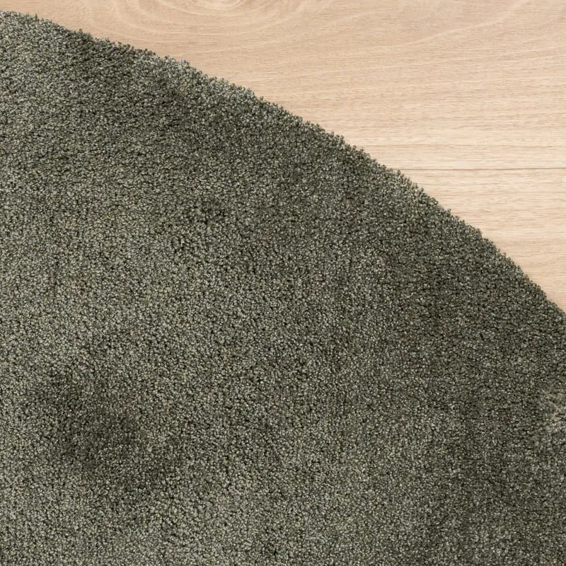 Waschbarer Teppich Rund - Clean Grün