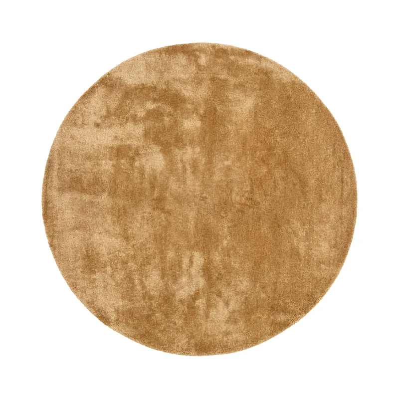 Waschbarer Teppich Rund - Clean Gold
