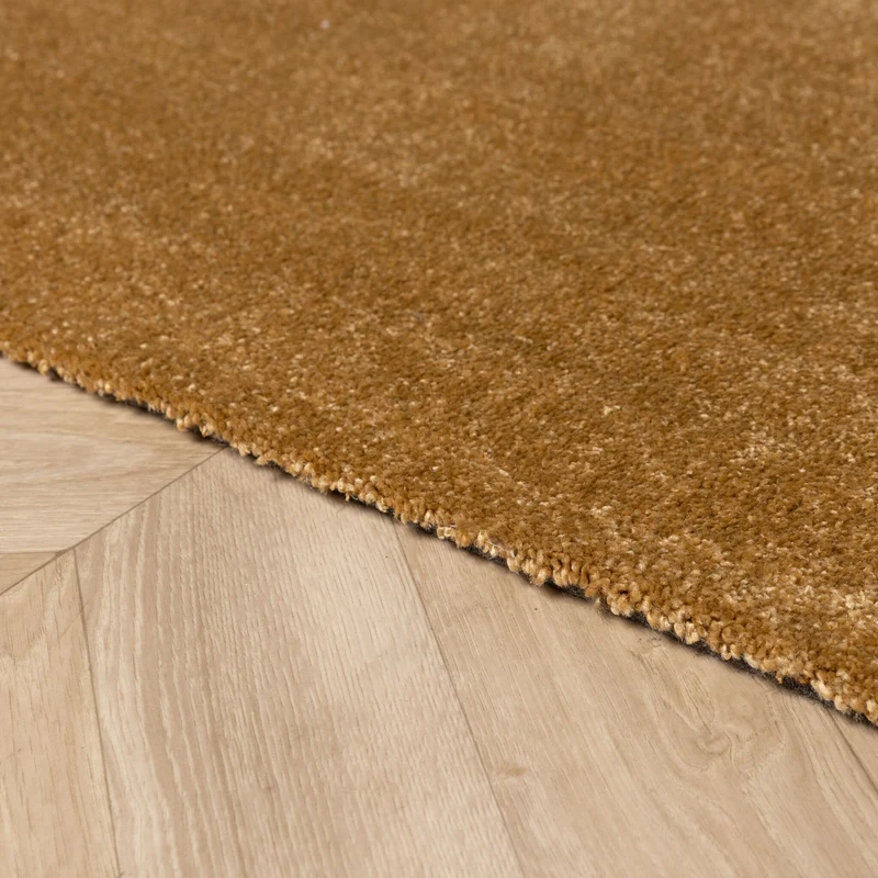 Waschbarer Teppich Rund - Clean Gold