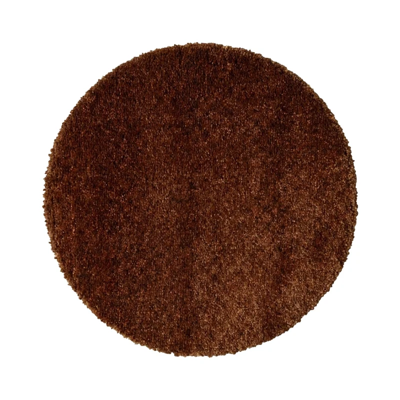 Waschbarer Teppich Rund - Clean Dunkelbraun
