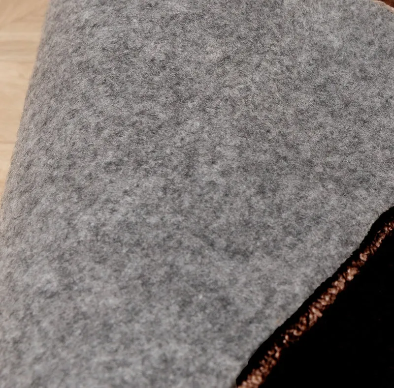 Waschbarer Teppich Rund - Clean Dunkelbraun