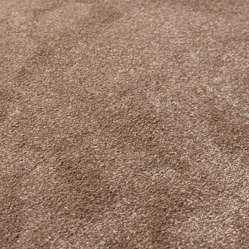 Waschbarer Teppich Rund - Clean Braun