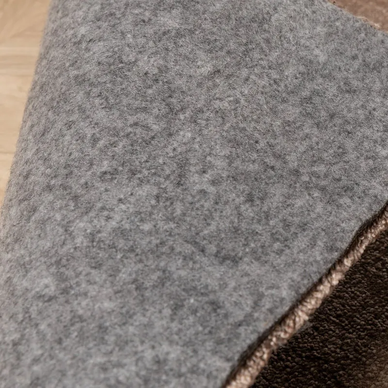 Waschbarer Teppich Rund - Clean Braun