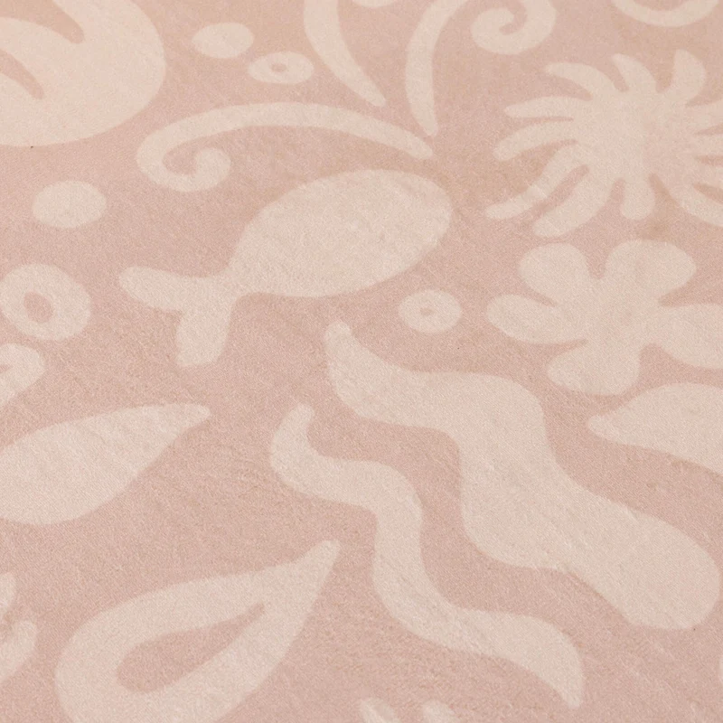 Waschbare Spielmatte Rund - Flo Rosa