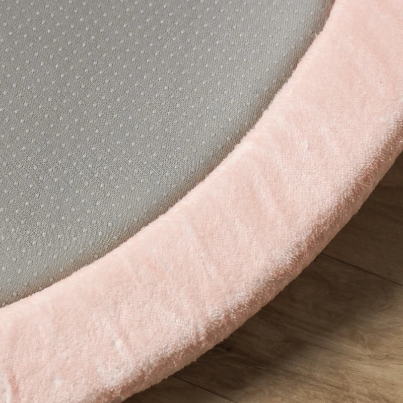 Waschbare Spielmatte Rund - Flo Rosa