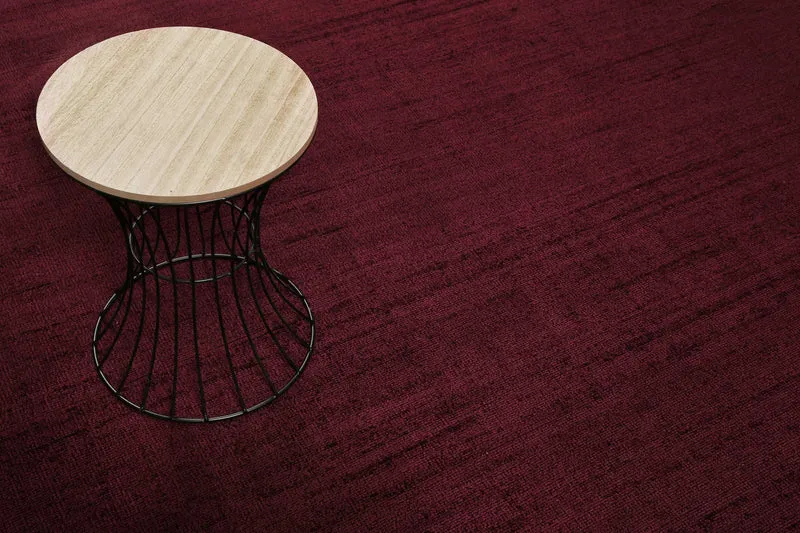 Esprit Kurzflor Teppich Rund Bordeaux Rot "Gil"