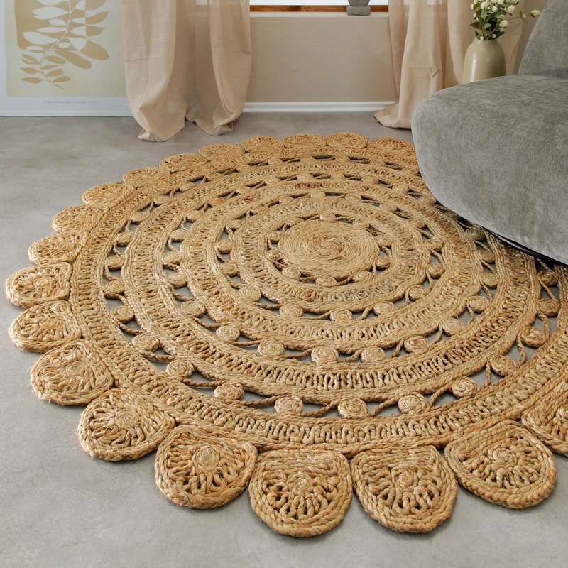 "Bloom" Jute-Teppich – schwer, handgefertigt, hochwertig