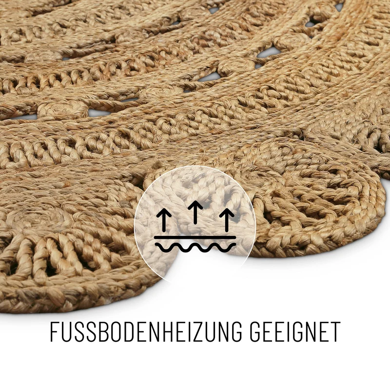 "Bloom" Jute-Teppich – schwer, handgefertigt, hochwertig