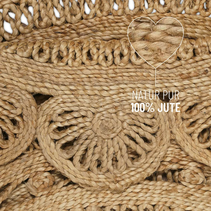 "Bloom" Jute-Teppich – schwer, handgefertigt, hochwertig