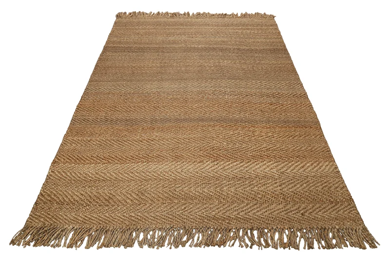 "Dhurry" Jute-Teppich – handgewebt, schwer, strukturiert