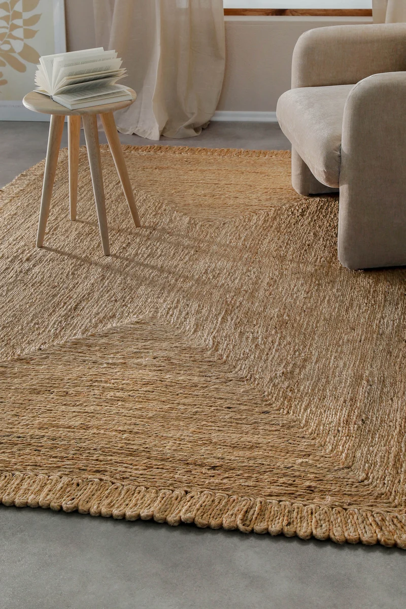"June" Jute Teppich - handgewebt & schwer