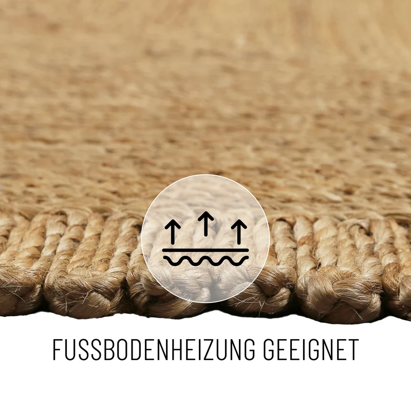 "June" Jute Teppich - handgewebt & schwer