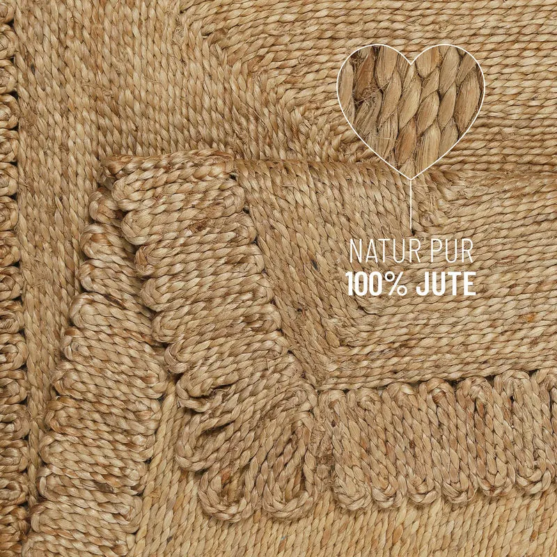 "June" Jute Teppich - handgewebt & schwer