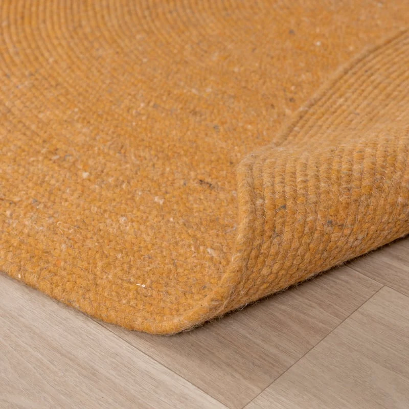 Wollteppich Rund - Wise Gelb Orange 378