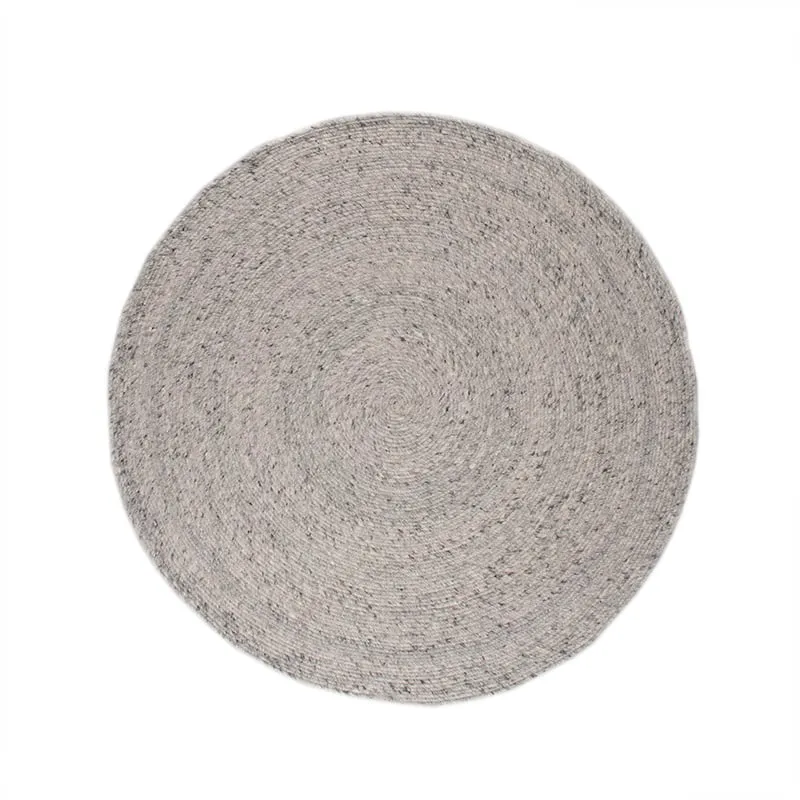 Wollteppich Rund - Wise Grau Weiß 609