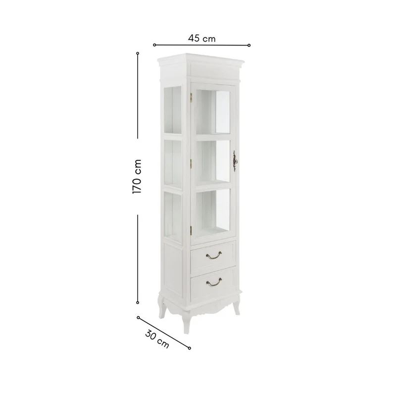 Schmaler Vitrinenschrank "Melody"