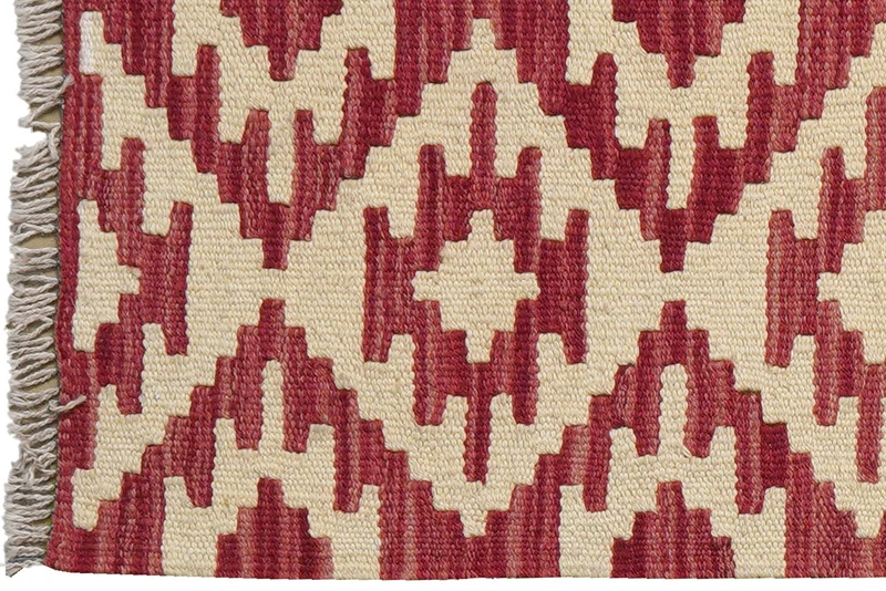 Kelim Gashgai · Handgewebt – Rot, 88x62 cm