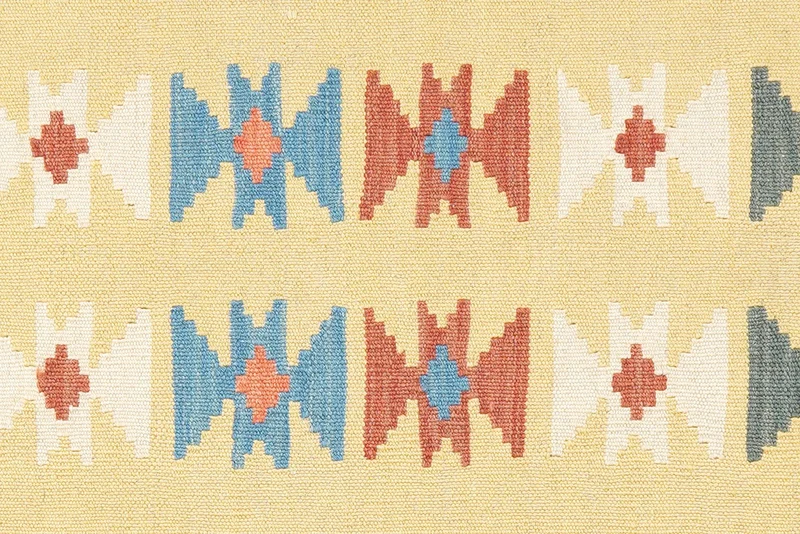 Kelim Gashgai · Handgewebt – Gelb, 202x91 cm