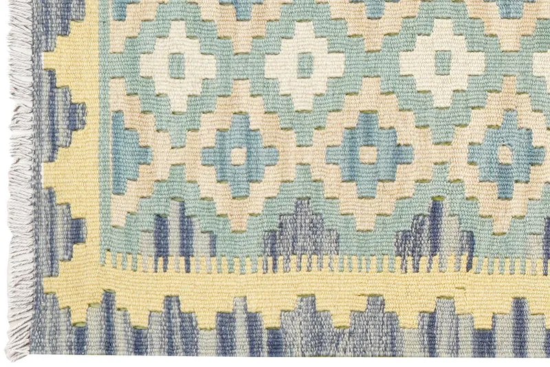 Kelim Gashgai · Handgewebt – Grün, 187x59 cm