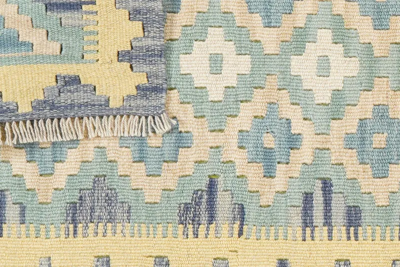 Kelim Gashgai · Handgewebt – Grün, 187x59 cm