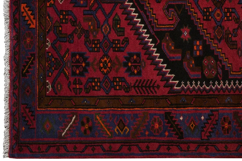 Khamseh · Handgeknüpft – Blau, 222x133 cm