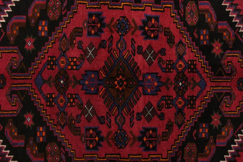 Khamseh · Handgeknüpft – Blau, 222x133 cm