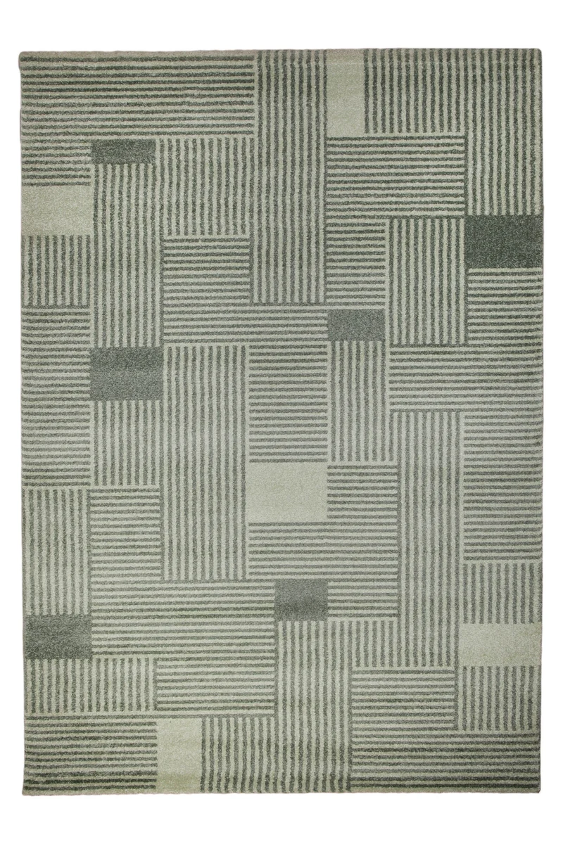 160x230 Teppich Wohnzimmer Grün Muster