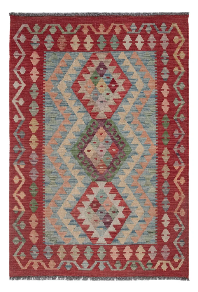 Kelim Maimene Teppich 89x128cm - mehrfarbig