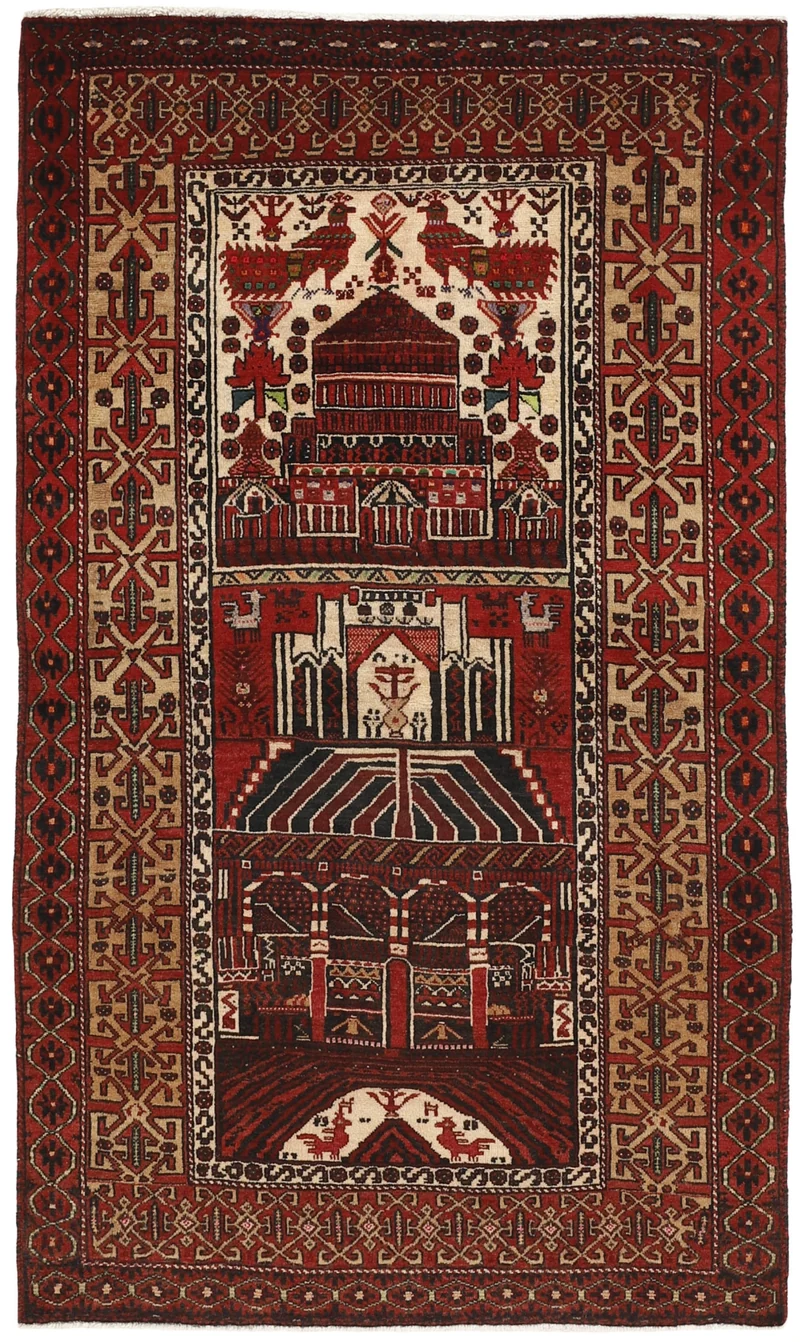 MY-RUG Teppich "Belutsch" Gebetsteppich-Design, Handgeknüpft