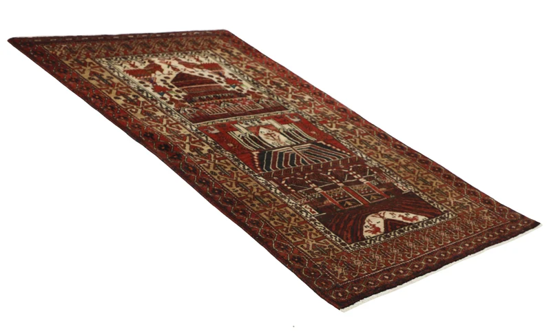 MY-RUG Teppich "Belutsch" Gebetsteppich-Design, Handgeknüpft