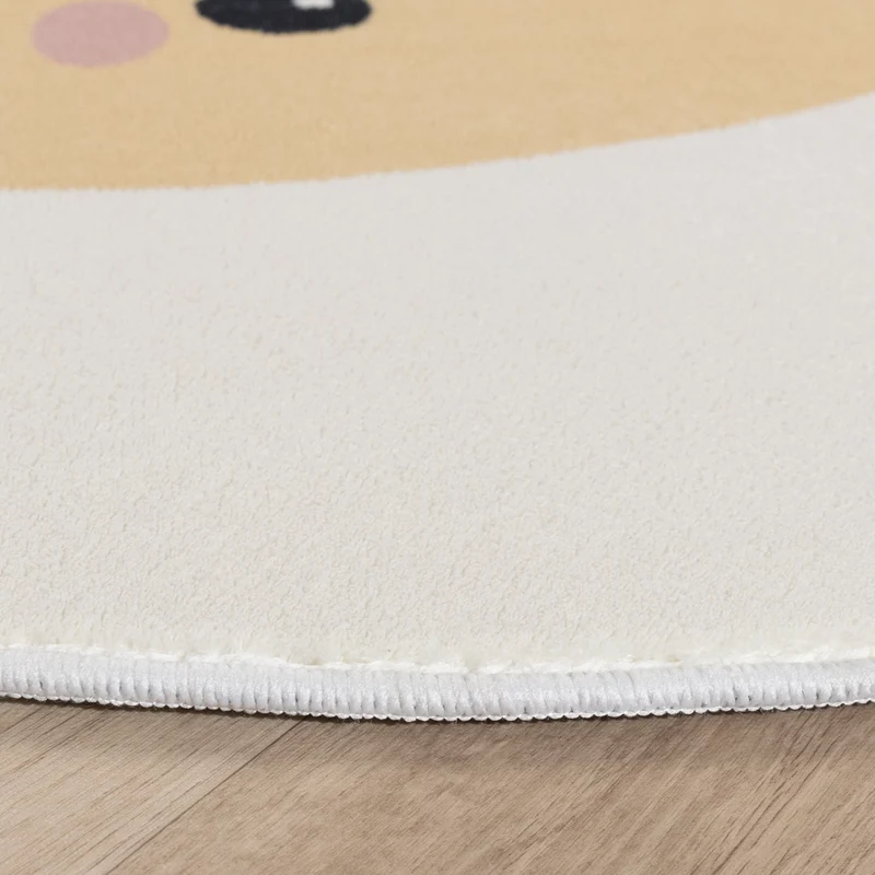 Waschbarer Spielteppich Rund - Sammy Giraffe Gelb