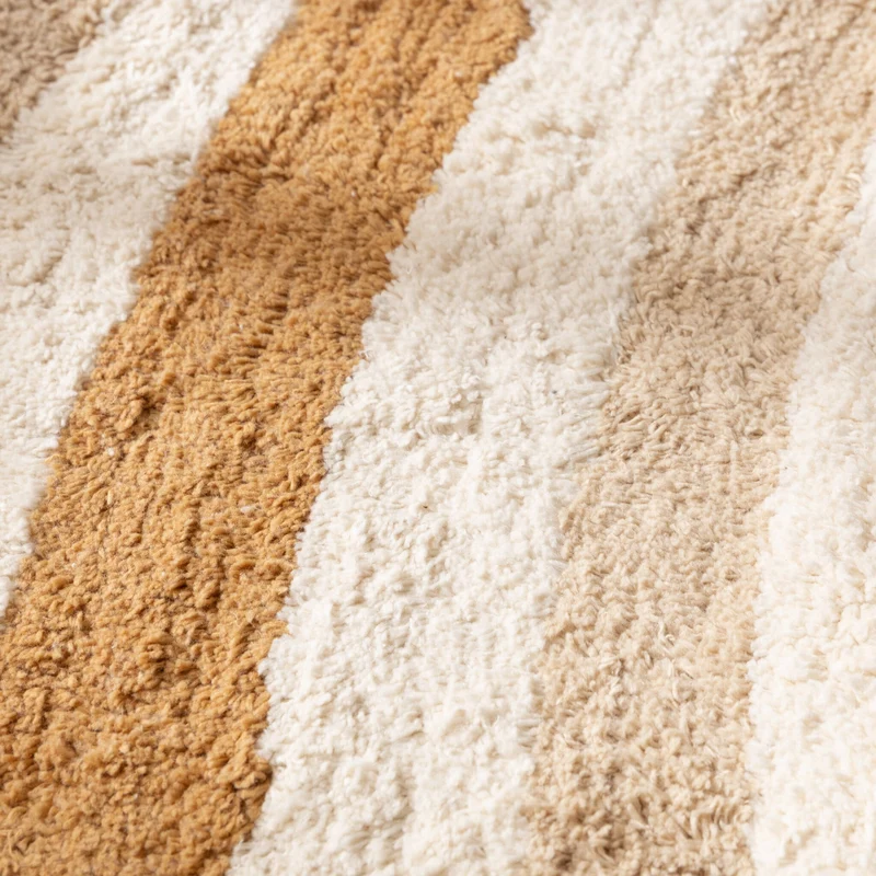Waschbarer Kinderteppich Rund - Milo Beige