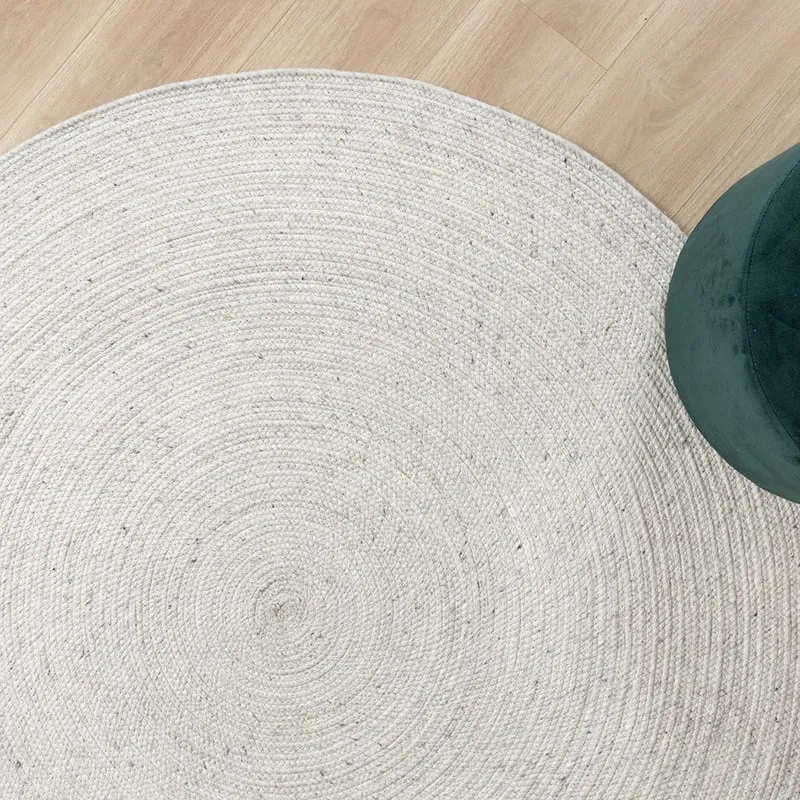 Wollteppich Rund - Wise Grau Meliert 367