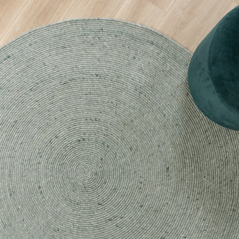 Wollteppich Rund - Wise Grün 411