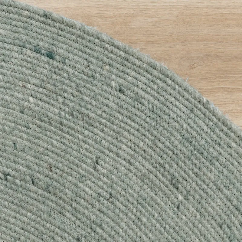 Wollteppich Rund - Wise Grün 411