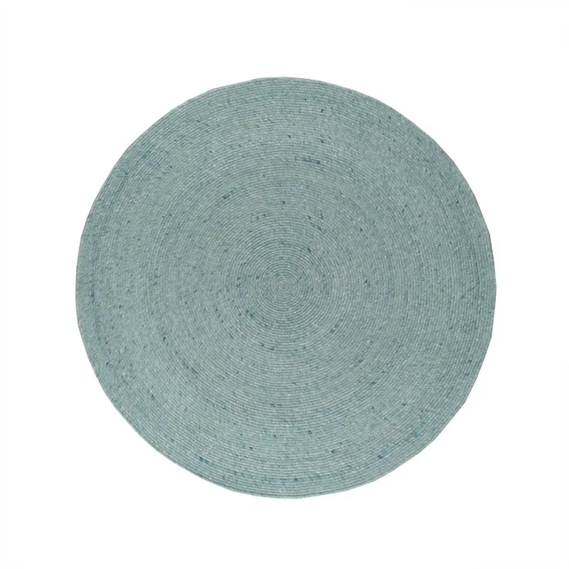 Wollteppich Rund - Wise Blau 364