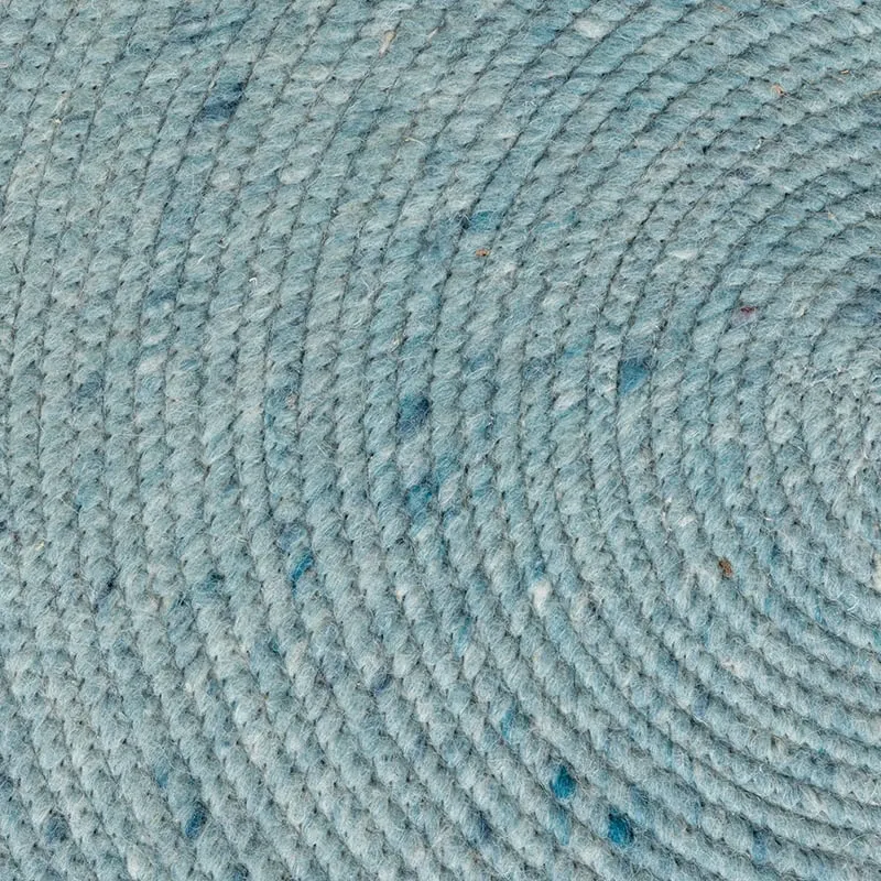 Wollteppich Rund - Wise Blau 364