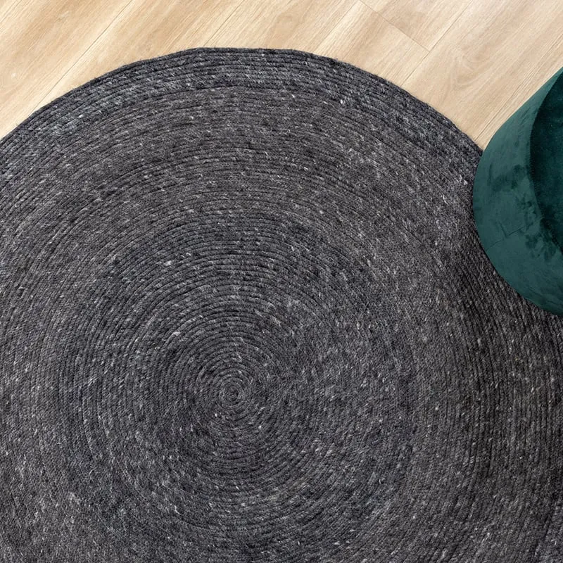 Wollteppich Rund - Wise Anthrazit 614