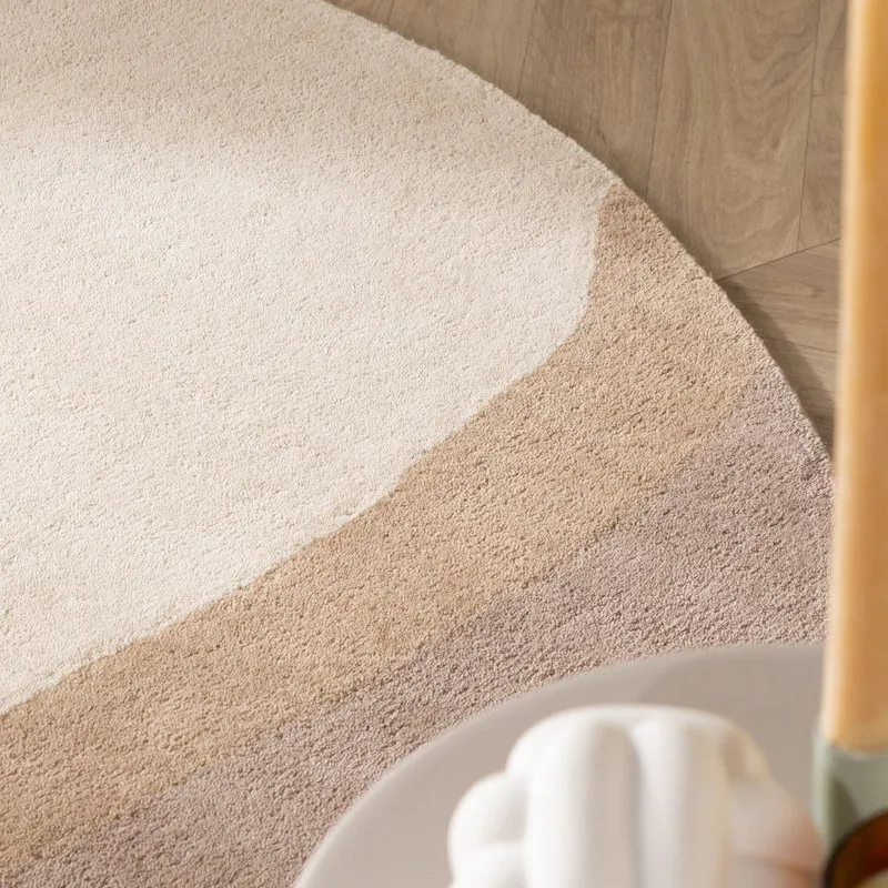 Wollteppich Rund - Vienna Beige