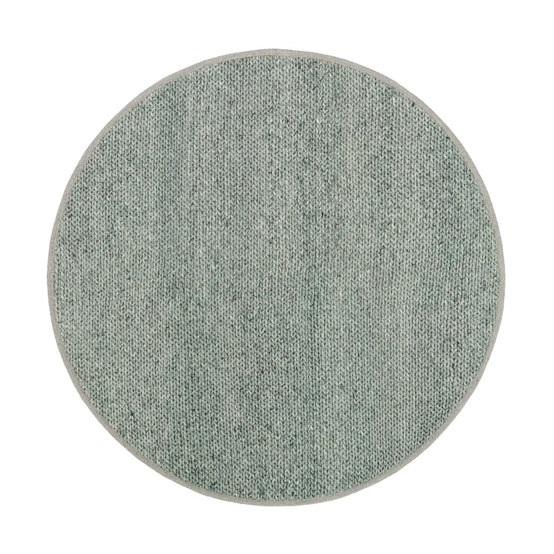 Wollteppich Rund - Twist Grün