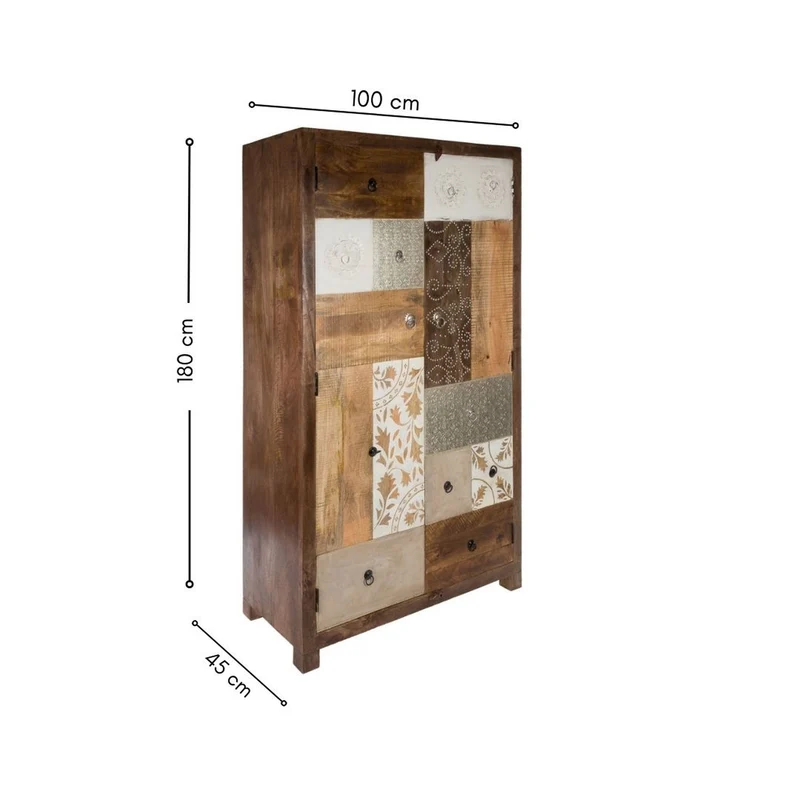 Großer Patchwork-Schrank "Alma"