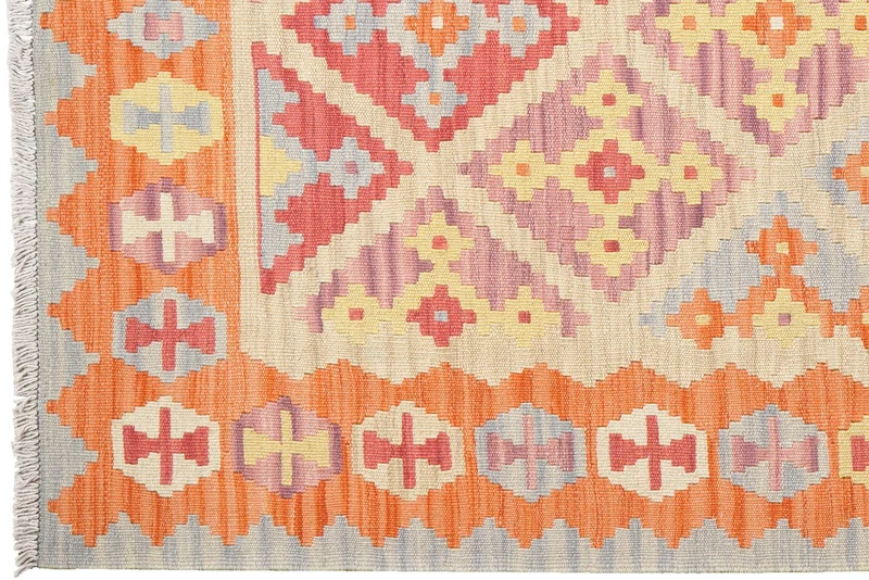 Kelim Gashgai · Handgewebt – Beige, 170x129 cm