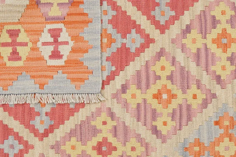 Kelim Gashgai · Handgewebt – Beige, 170x129 cm