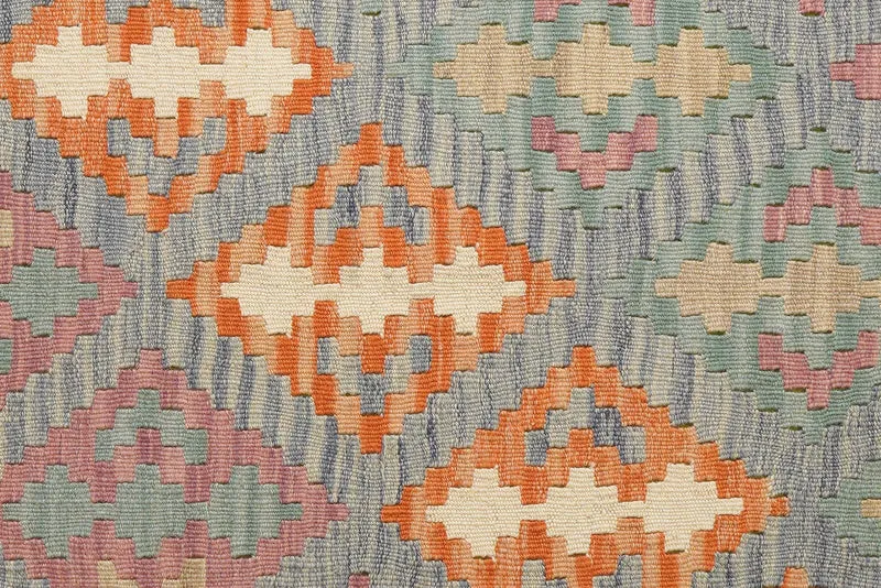 Kelim Gashgai · Handgewebt – Grau, 213x158 cm