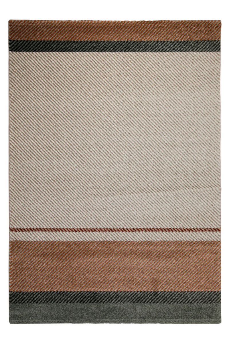 160x230 Teppich Wohnzimmer Creme Braun