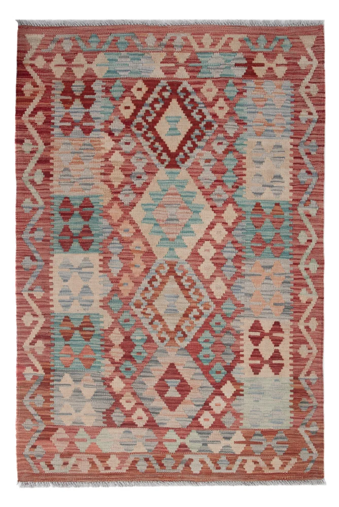 Kelim Maimene Teppich 88x127cm - mehrfarbig