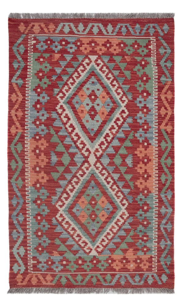 Kelim Maimene Teppich 81x136cm - mehrfarbig