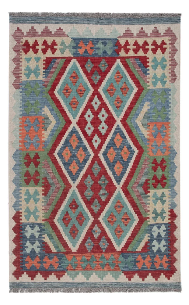 Kelim Maimene Teppich 85x131cm - mehrfarbig