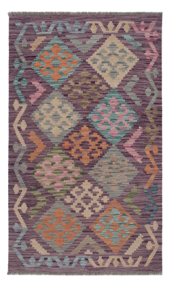 Kelim Maimene Teppich 82x135cm - mehrfarbig