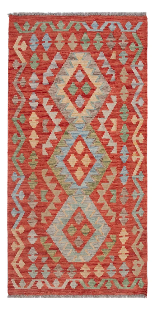 Kelim Maimene Teppich 78x152cm - mehrfarbig